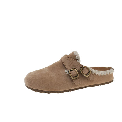 Flats Slippers for Women Wearing Retro Casual Height Increasing High Aesthetic Value Women Shoes Thick Soled Shoes