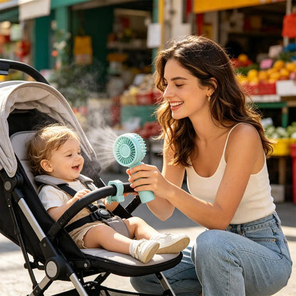 Portable Handheld Personal Fan 3 Adjustable Speed Quiet USB Rechargeable Cooling Fan Ideal For Indoor Outdoor Home Office School
