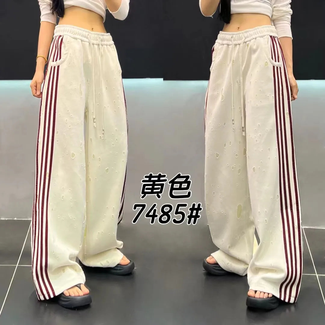 Original Design Sense Long Slacks 2025 Autumn New Fashionable Loose Casual Pants Ladies With Draped Straight Wide-Leg Trousers