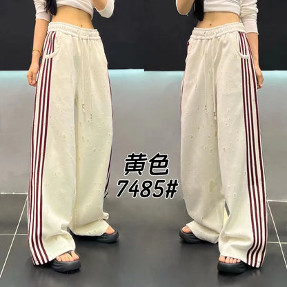 Original Design Sense Long Slacks 2025 Autumn New Fashionable Loose Casual Pants Ladies With Draped Straight Wide-Leg Trousers