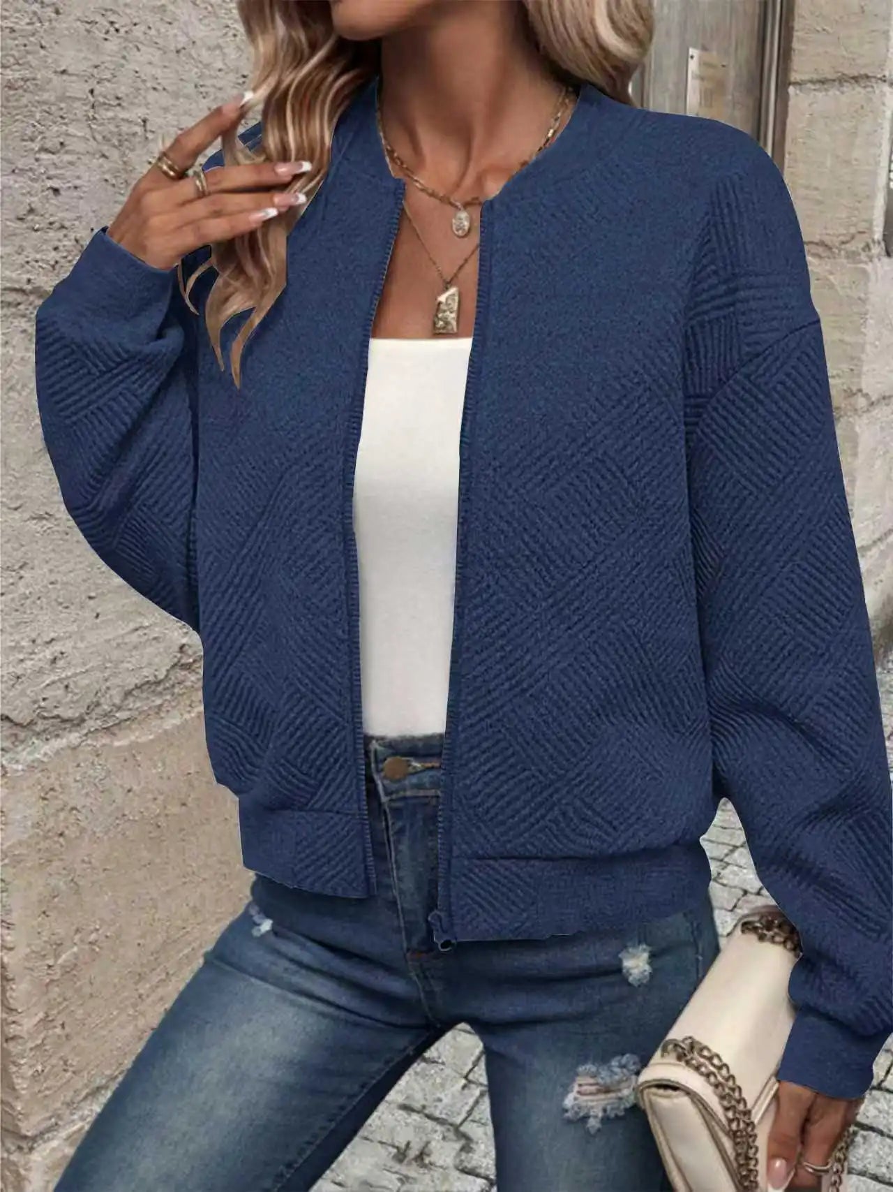 European and American autumn and winter new women's clothing fashionable and elegant temperament short jacket