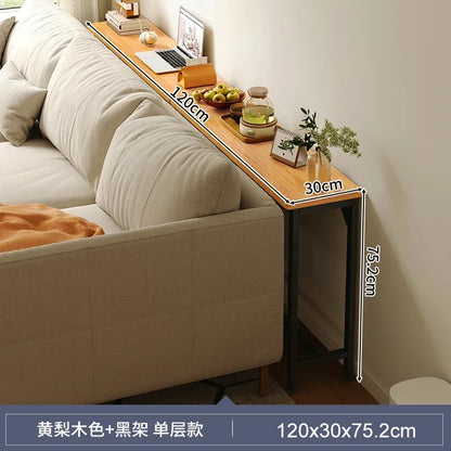 Multi-functional Living Room Long Partition Rack Bed Tail Storage Table Rear Sofa Gap Narrow Side Table Space-Saving Furniture