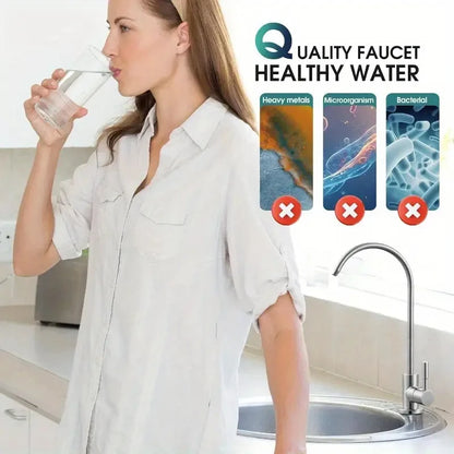 304 Stainless Steel Kitchen Filtered Faucet Direct Drinking Purifier Tap Single Cold Water Sink Faucet Home Water Filtration
