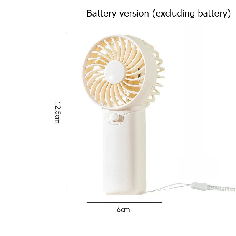 Portable Fan Compact Handheld Fan - Portable Battery-Powered Personal Cooling Device for Travel & Outdoor Use Desktop Gifts
