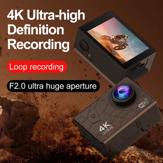 Action camera 4k Ultra Remote control IP68 sport cam for Diving 1080p Camera WlFl 120° H.264 Selfie Photograph for Android lOs