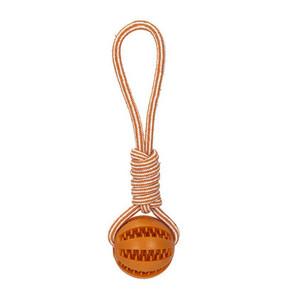 Leash dog toy Rubber leaky ball Pet products Grinding teeth cleaning teeth bite resistant Large, small dog interactive toy