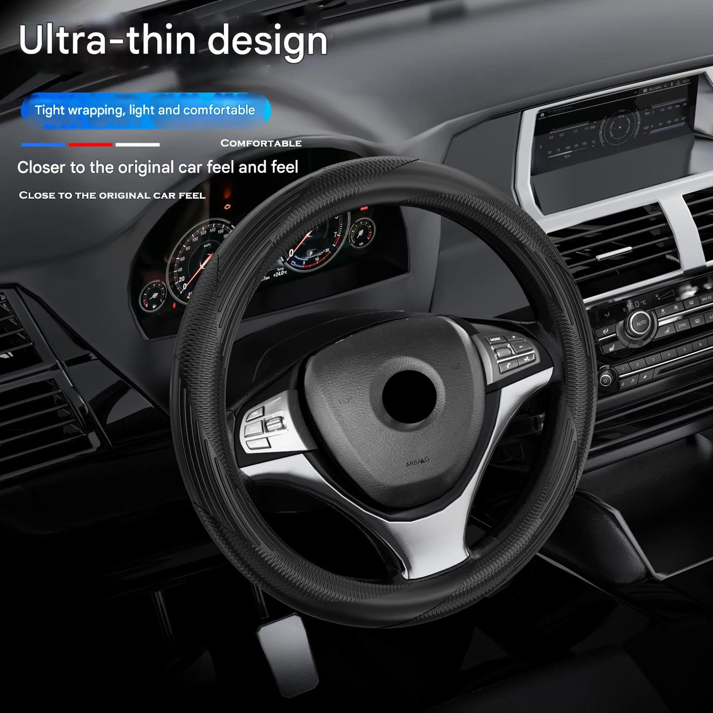 Car steering wheel cover silicone summer non-slip sweat-absorbent high-end handlebar cover protective cover four seasons protect