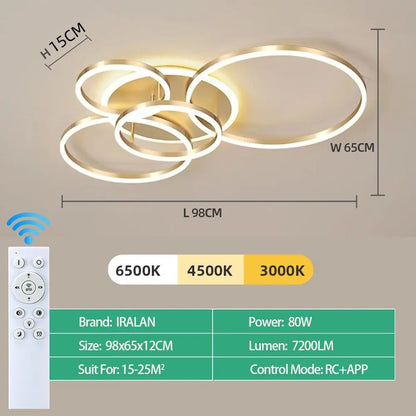 LED Ceiling Chandelier Lighting For Home Living Study Room Bedroom Dimmable Ceiling Lamp Indoor Lighting Decoration Lamps