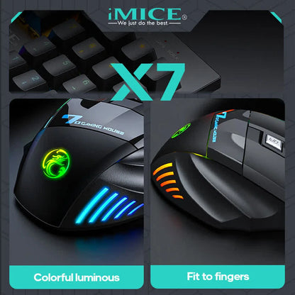 USB Wired Gaming Mouse Generation Ergonomic Gaming Mouse 4keys 2400DPI Mouse RGB backlit High-Precision Optical Sensor Mouse