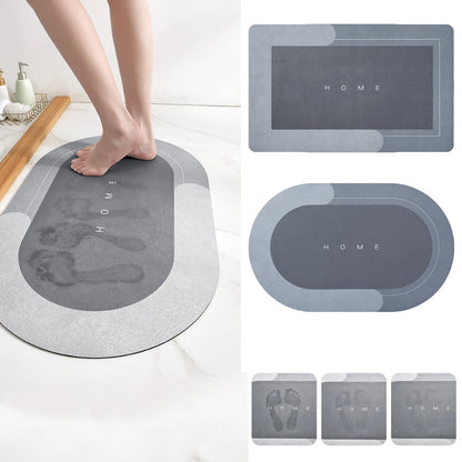 Absorbent Floor Mat Quick Drying Bathroom Mat Non-slip Floor Door Carpet Easy To Clean Home Oil-proof Kitchen Mat