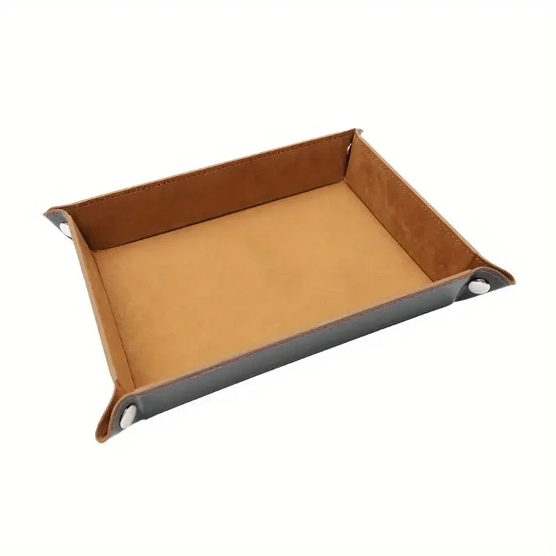 Foldable game dice tray flannel storage box four-corner tray
