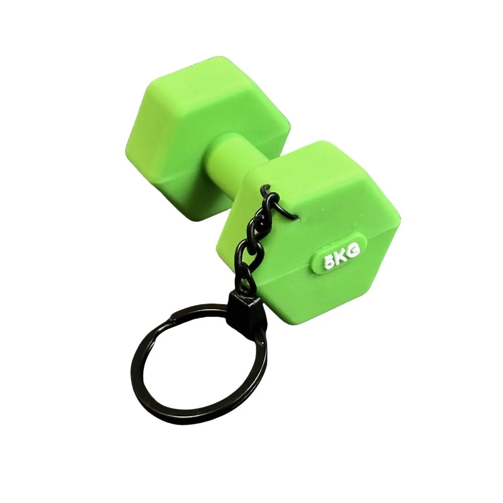 Novelty PVC Mini Barbell Keychain Barbell Sheet Detachable Dumbbell Keychain Fitness Equipment Accessories Bag Pendant Girl