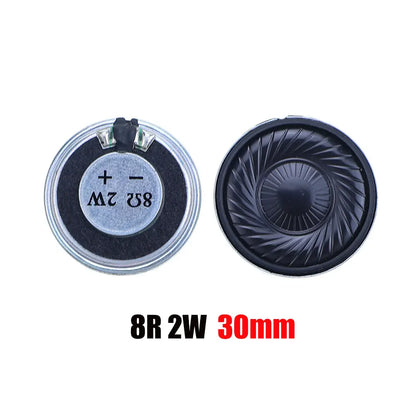 2PCS 8R 32R 0.5W 1W 2W Mini Speaker 8 Ohm 32 Ohm Loud Speaker Diameter 20mm 23mm 26mm 28mm 30mm 32mm 36mm 40mm 45mm Loudspeaker