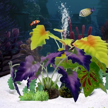 Plastic Aquarium Water Plants Small Decorative Artificial Underwater Plants Lifelike with Sturdy Stems Artificial Grass Ornament