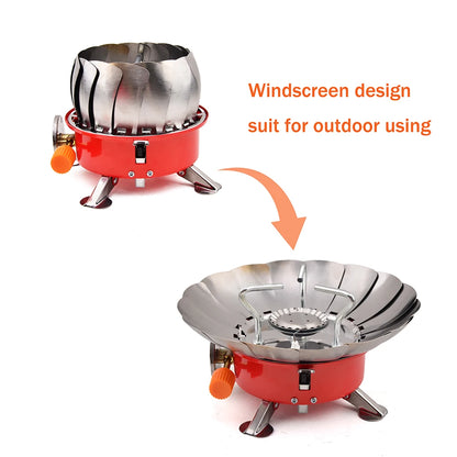 2800W Windproof  Portable Outdoor Stove Camping Gas Stove  Picnic Burner with Storage Bag For Hiking