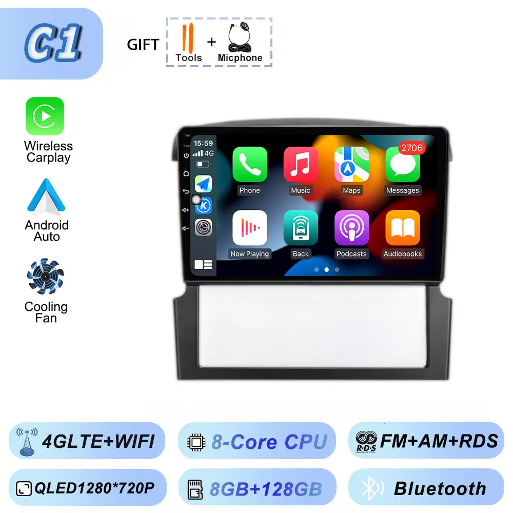 GPS Navigation for Kia Sorento BL 2002-2011 Car Radio Stereo Multimedia Video Player Android 15 Wireless Carplay Android Auto BT