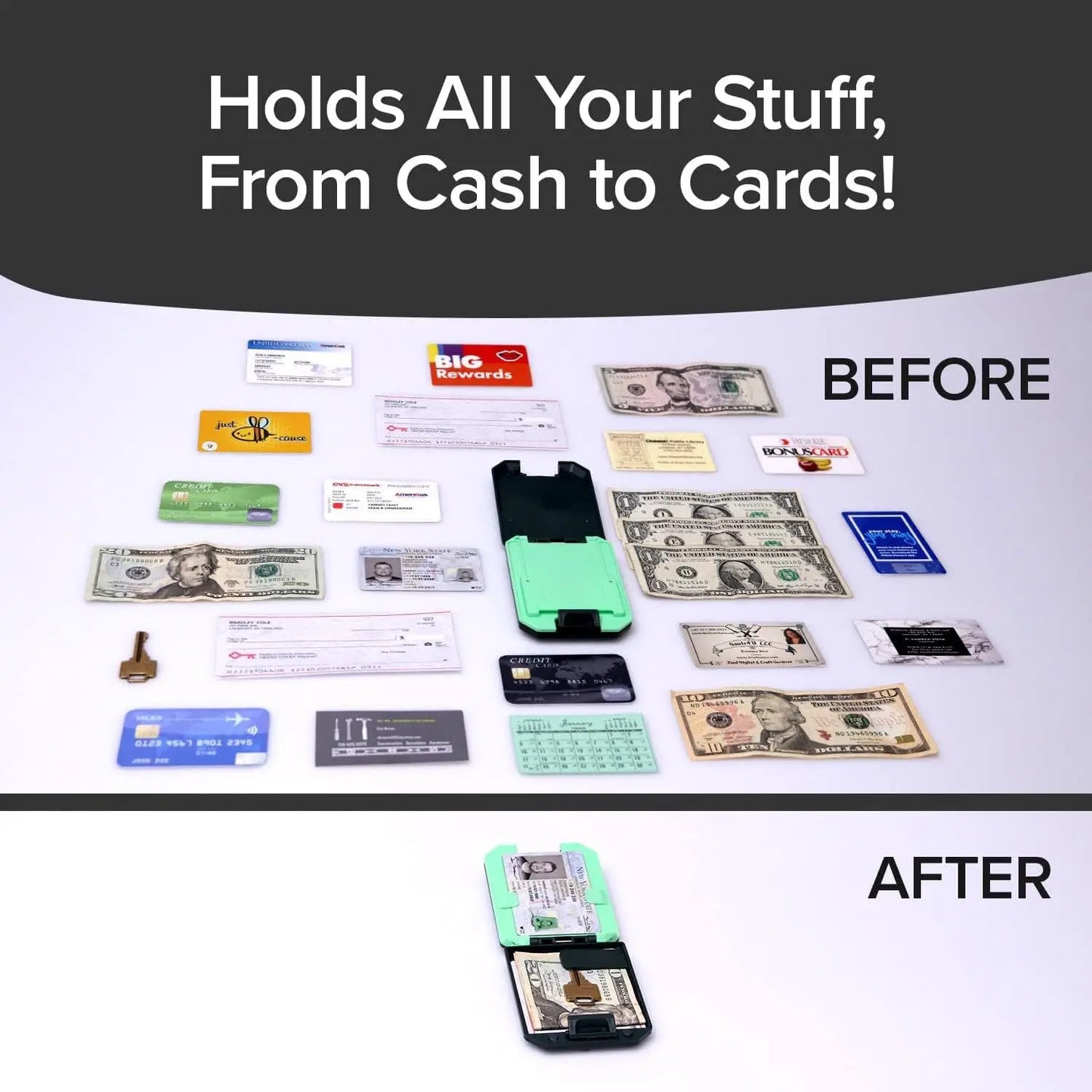 Wallets 4 RFID Blocking Wallet for Men with Removable Money Clip - Slim, Secure and Crush Resistant