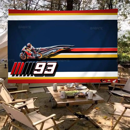 Marquez Marc 93 Cartoon Flag Art Science Fiction Room Home Decor Wall Hanging Home Decor Banner