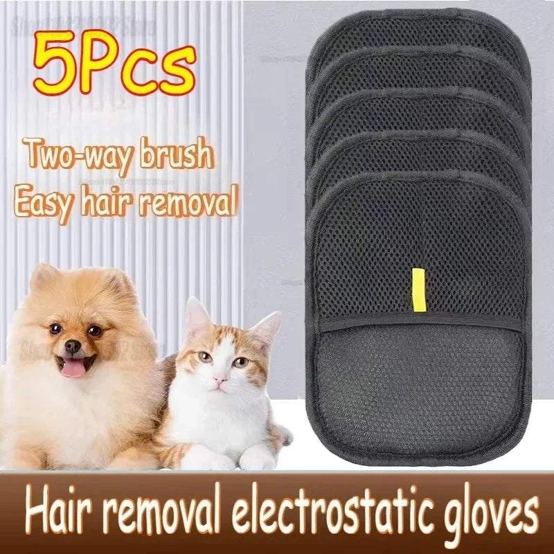 Pet Grooming Gloves Static Dedusting Brush Pet Hair Remover Brush Removing Dog Cat Hair From Sofa Carpet Clothes Pet Products