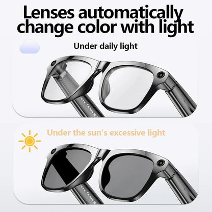 Lenovo 100MP Camera 8K HD Smart Glasses Chat GPT 260mAh Battery Bluetooth Call Voice Assistant Control Smart Glasses for Men