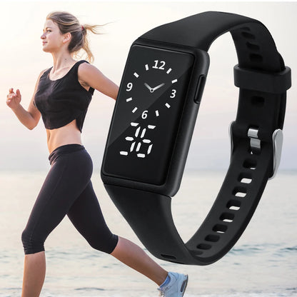 Electronic Sport Watch Multifunctional Easy Read Lightweight Mini Electronic Display Digital Watch for Women's Sports Wristwatch
