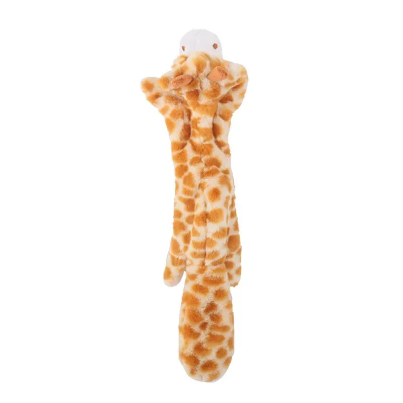 Cute Plush Squeak Toys Pet Wolf Rabbit Animal Plush Toys Dog Chew Whistling Involved Squirrel Dog Toy Funny Pet Products