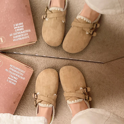 Flats Slippers for Women Wearing Retro Casual Height Increasing High Aesthetic Value Women Shoes Thick Soled Shoes