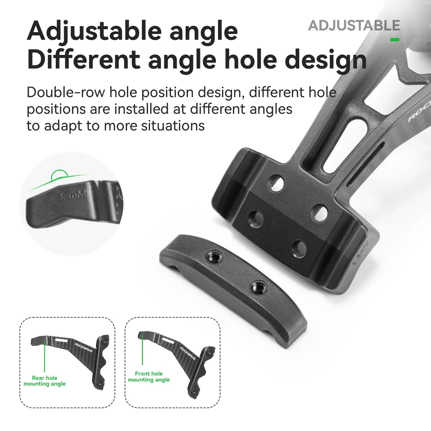 ROCKBROS Imitation Carbon Fiber Bicycle Water Bottle Holder Adapter Saddle Double Cup Extension Stand Seat Cycling Equipment