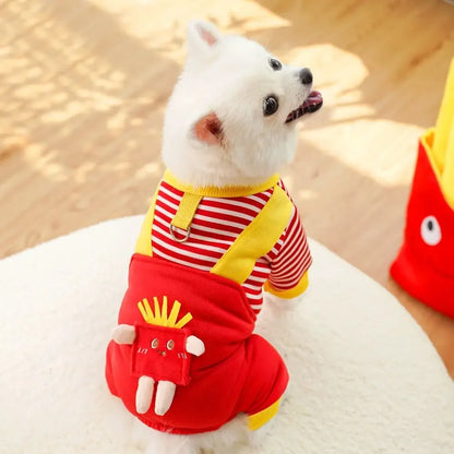 Four-legged Clothing for Pet Dogs, Medium and Large Dogs and Cats, Autumn and Winter Sweatshirts, Plus Fleece Clothing Supplies,