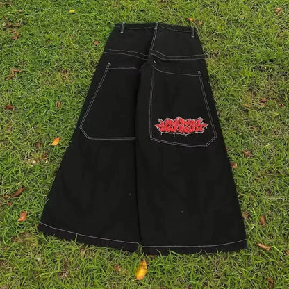 Street Y2K New Fashion Trend Clearance Spot Special Straight Jeans Women Harajuku Hip Hop Oversized Wide-leg Pants Unisex Jeans