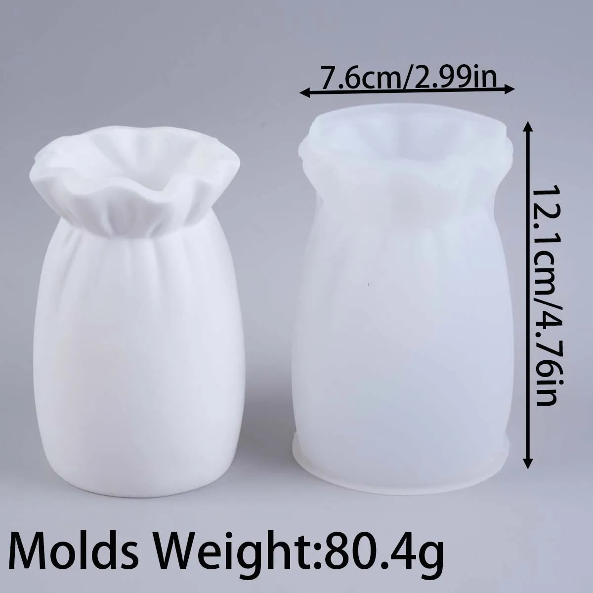 Blessing Bag Shape Vase Silicone Mold DIY Handmade Flower Arrangement Plaster Resin Storage Box Craft Casting Molds Home Decor
