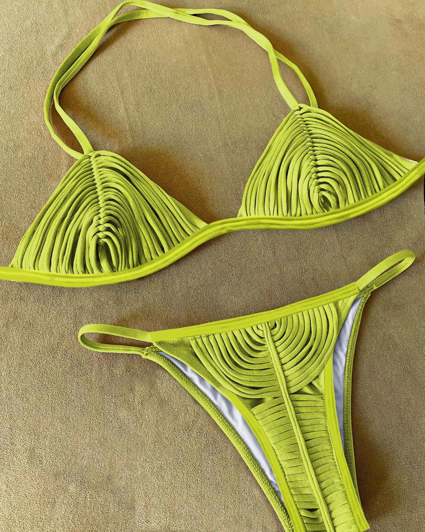 SEAURAL 2025 New Braided Rope Bandage Stripes Brazilian Bikini Swimwear Women's Swimsuit Two Piece Set Female Sexy Beachwear