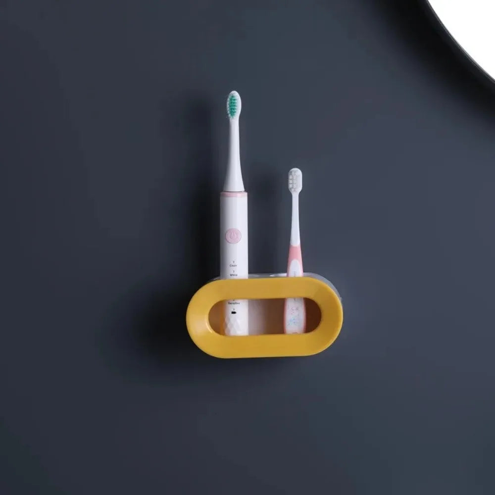 Toothbrush Stand Oral B Brush Holder Bathroom Accessories Electric Toothbrush Holder Double Hole Wall Toothbrush Organizer