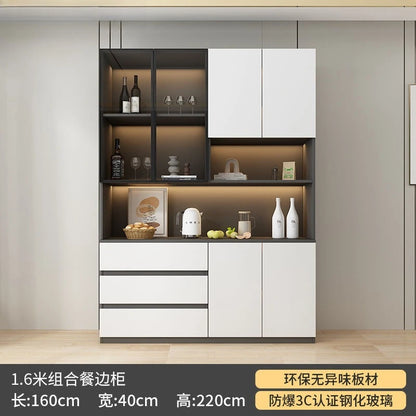 Side cabinet, wall cabinet, premium version, living room storage cabinet, track glass door