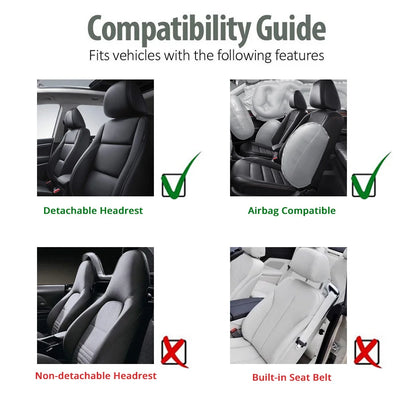 AUTOYOUTH 7PCS Universal Car Seat Cover Fashion Tire Indentation Car Seat Cover Fit for Cars Trucks & SUVs Automotive Interior