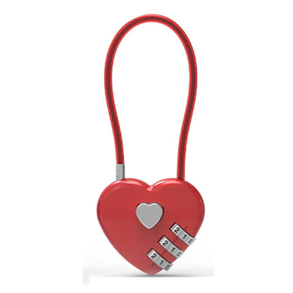 Love Lock Wedding Lock Heart Love Combination Lock School Bag Backpack Trolley Box Concentric Lock Color Zinc Alloy