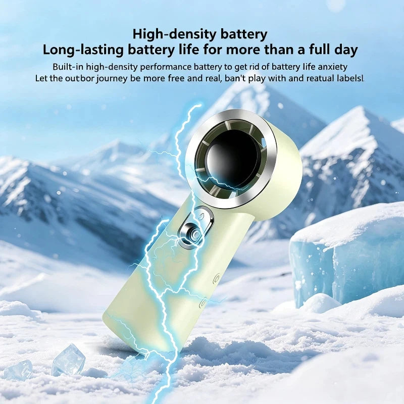 Lenovo Handheld Small Fan USB Charging Mini Outdoor Portable Lightweight Desktop Stand Long Lasting Battery Life Cooling Fan