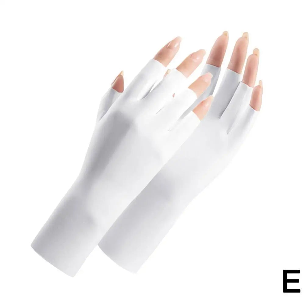 Women Sunscreen Gloves Fingerless Gloves Summer Sunscreen UV Protection Multicolor Gloves Woman Driving Glove Female Touchscreen
