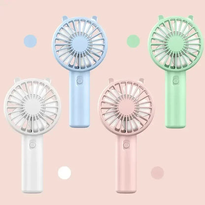 Mini USB Rechargeable Handheld Fan, Mute Portable Cooling Fan for Eyelash Makeup Desk Outdoor