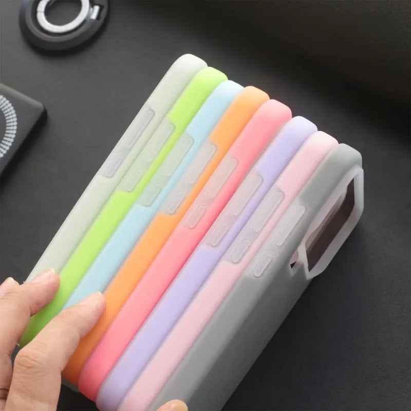INS Jelly Liquid Silicone Magnetic Wireless Charge Case For Xiaomi Mi 17 Pro Max 15 Pro K90 14Ultra For Magsafe Matte Soft Cover