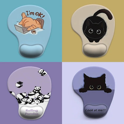 Desk Dirty Mouse Pad Silicone Cartoon Animal Wrist Mouse Pad Customized Mouse Pad Wrist Support