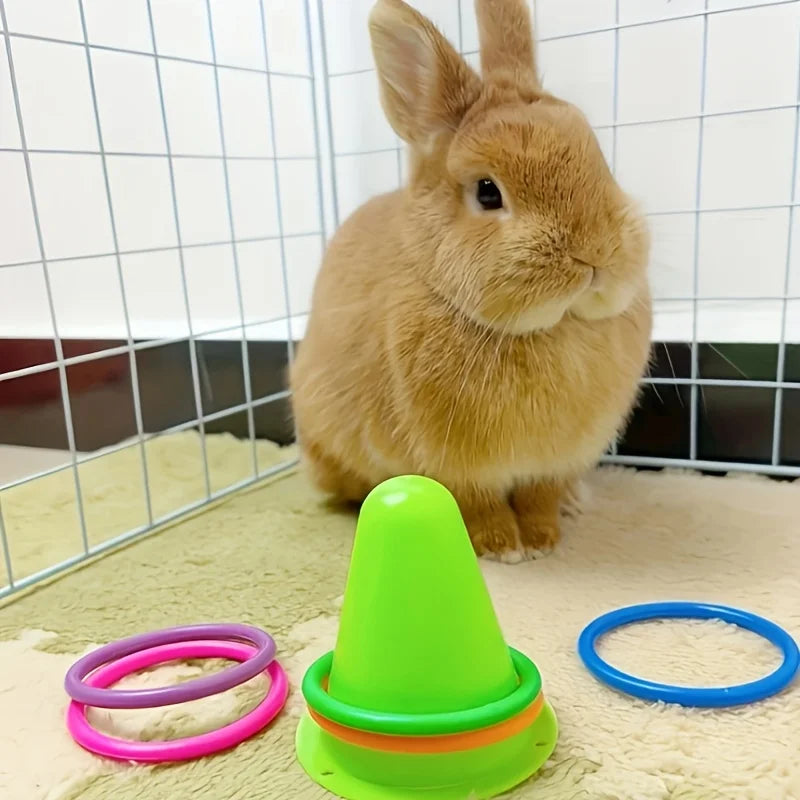 Rabbits Have Toys Ice Cream Cone Shaped Pet Rabbit Ferrule Toy To Relieve Boredom Chew Toys Toss Games Interactive Training Toy