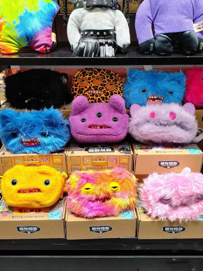 Fugglers Ugly Teeth Monster Bag Crossbody Cute Plush Wallet Plush Bag Fuggs Crossbody Bag with Shoulder Strap Animal Plushies
