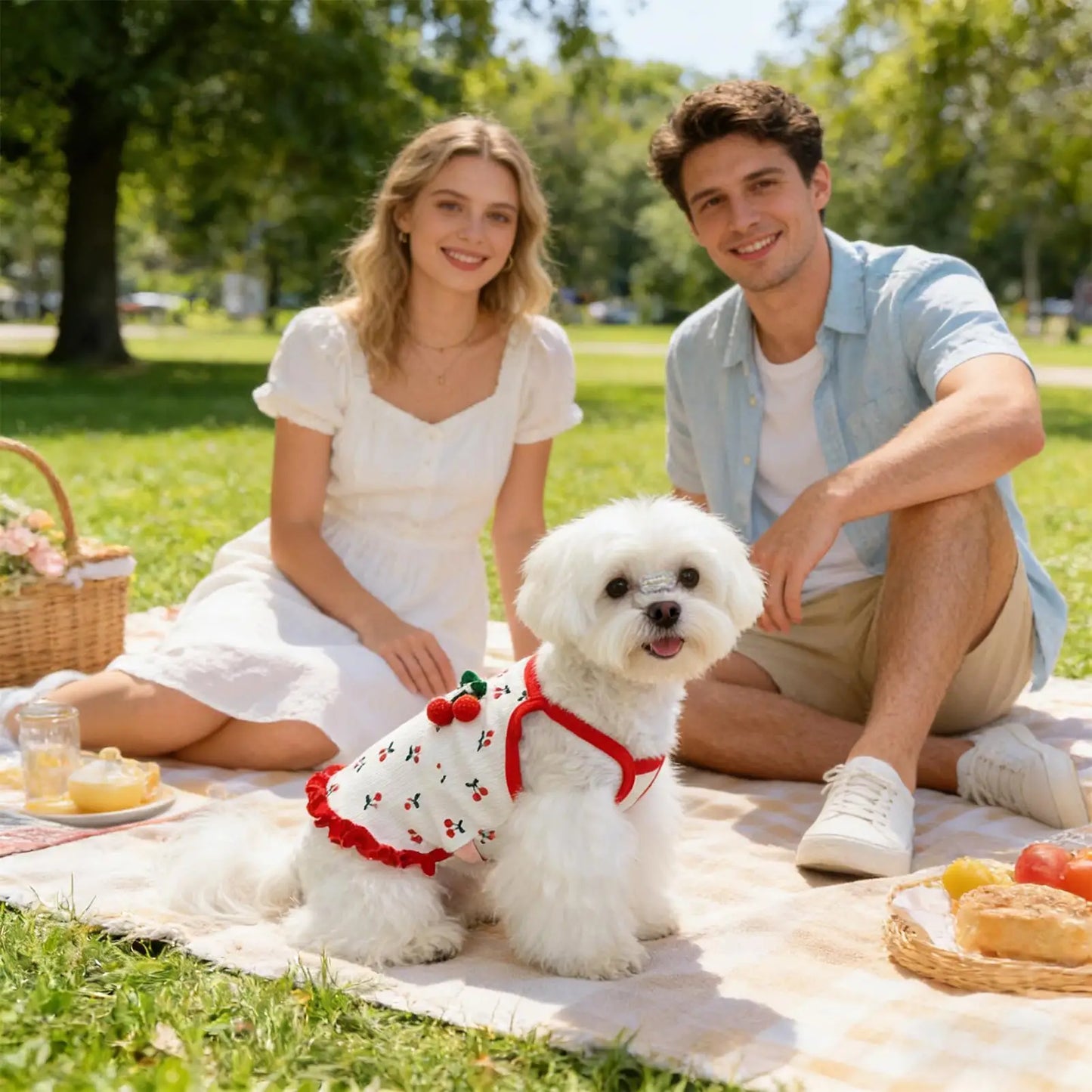 Cute Puppy Harness For Spring Summer, Stylish Soft Breathable Pets Dog Vest, Breathable Pet Puppy Clothing For Birthday Party