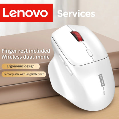 Lenovo Office Business N230 Wireless Mouse Dual Mode Bluetooth 2.4G Silent Ergonomic Rechargeable Office Laptop Computer Mouse
