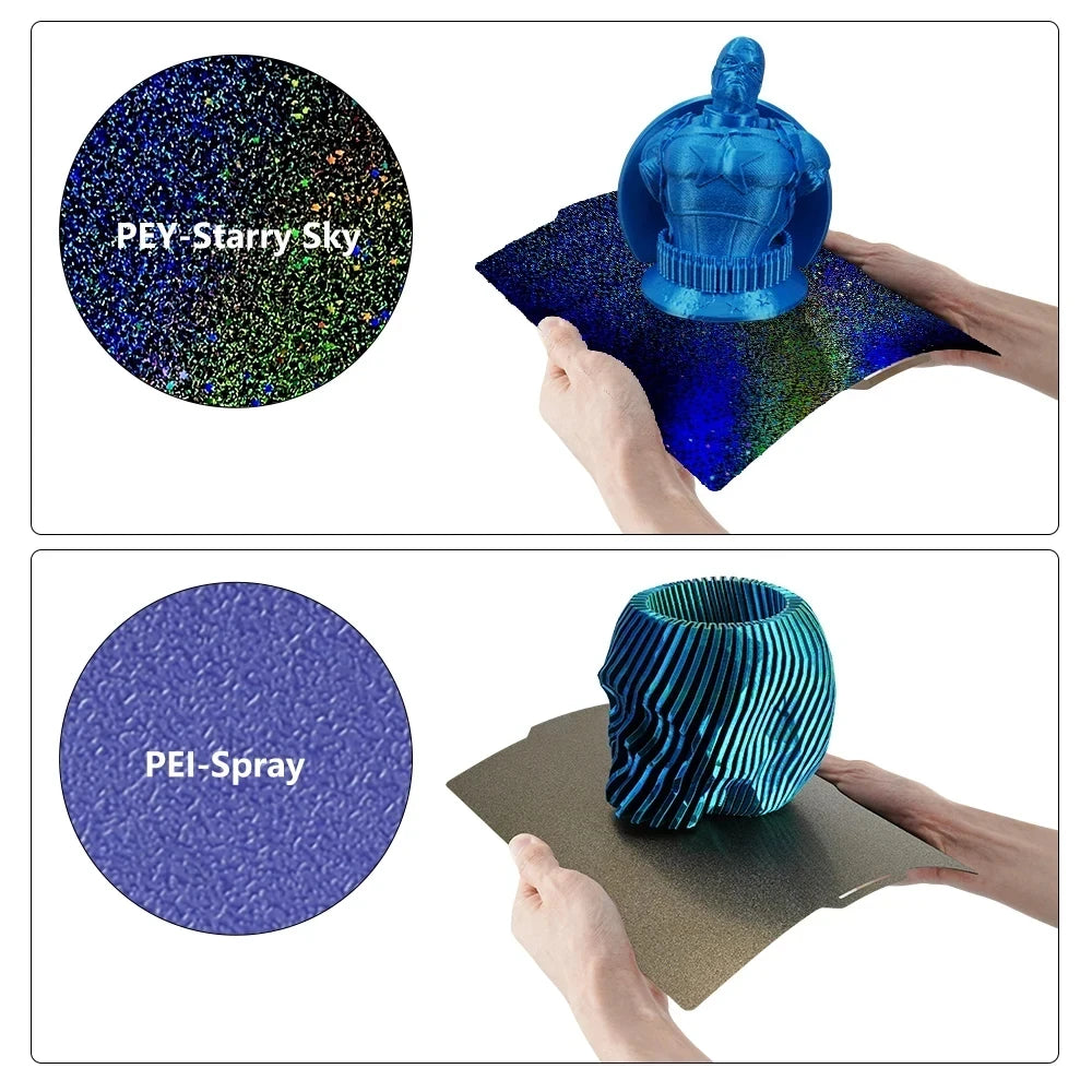 For Bambu lab P2S X1 P1S Carbon Build Plate A1 PEI Sheet Textured Double Sided PEO PET Bed For  Bambulab P1S P1P X1C Build Plate