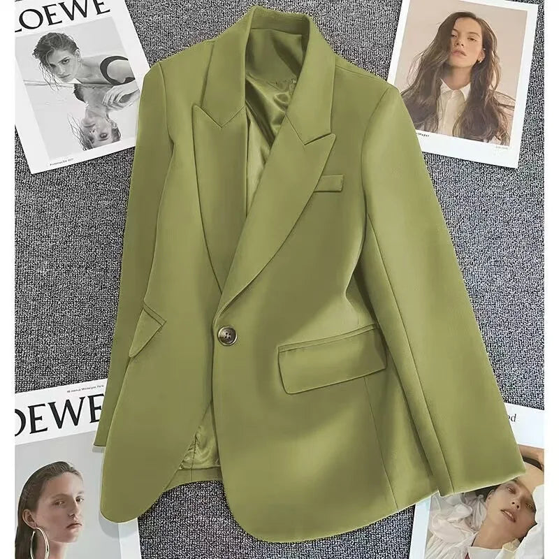 Women's Suits for Spring Autumn New Style One-button Fashion Versatile Suits Blazers