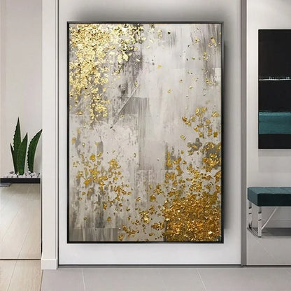 Abstract Texture Oil Painting On Canvas Minimalist Art Large Wall Art Gold Wall Decor Handmade Painting Living Room Decor Gif