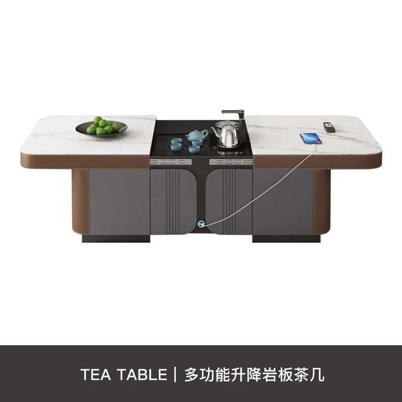 Coffee Table TV Cabinet Combination Modern Lifting Multi-Function Retractable Kung Fu Table Small Apartment Living Room Home