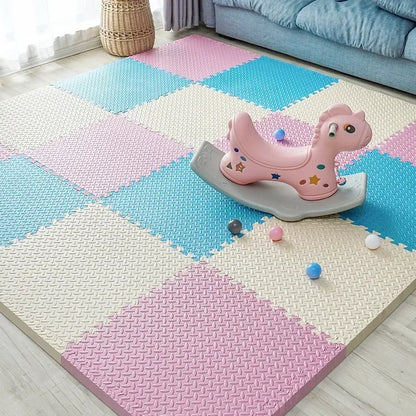 New 30*30cm Thicken Sports Gym Mat Protection EVA Leaf Grain Floor Mats Yoga Fitness Non-Slip Splicing Rugs Shock Room Play Mats